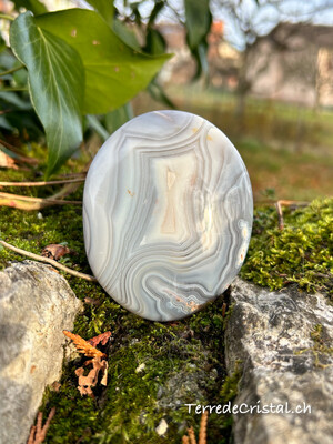 Galet en Agate bleue