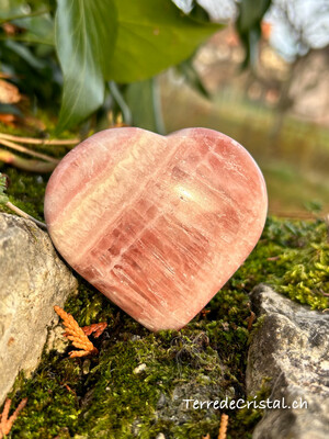 Coeur en Calcite rose