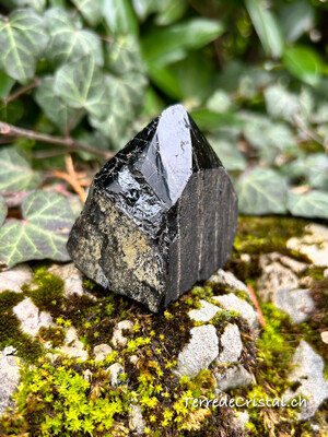 Pointe de Tourmaline noire semi-brute