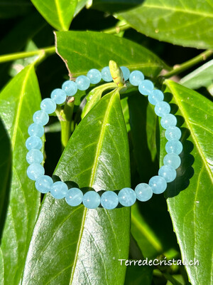 Bracelet en Aigue-marine 6mm