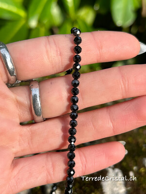 Rang d'Onyx facettée 3.5-4 mm