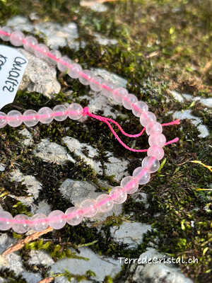 Rang de Quartz rose 4 mm