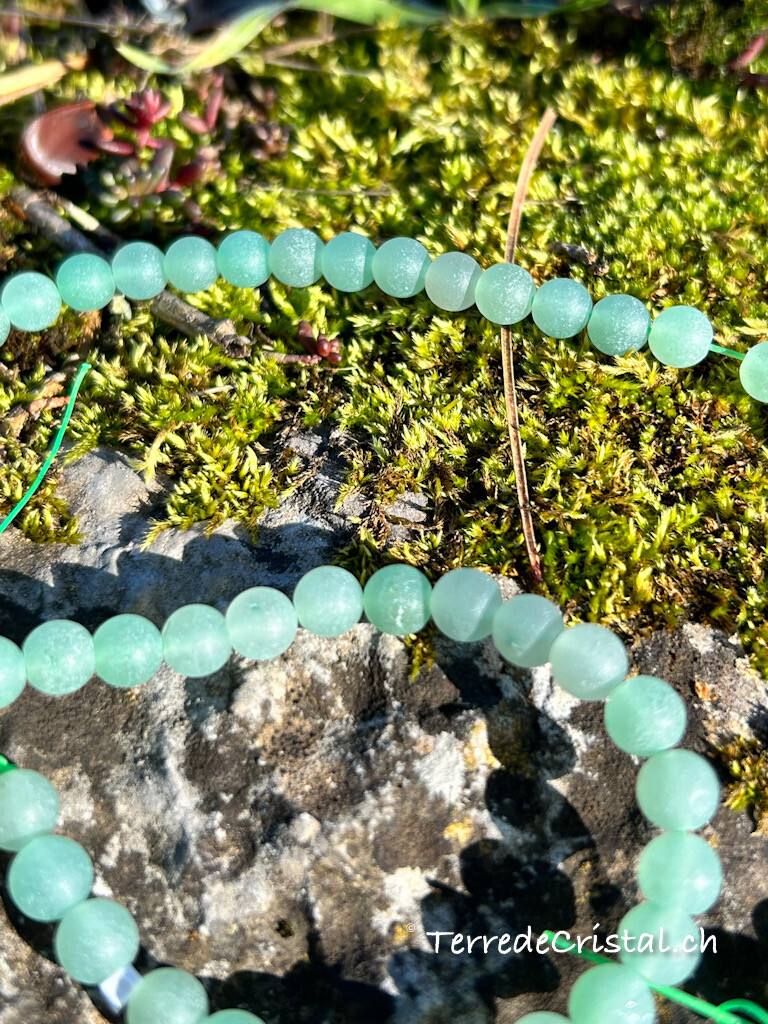 Rang d'Aventurine verte mate 6 mm