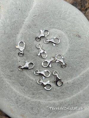 Fermoirs en argent 925, 10 mm