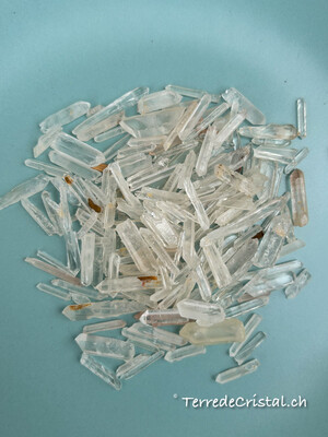 Mini pointes fines de Cristal de roche - 50 gr Mini pointes fines de Cristal de roche - 50 gr