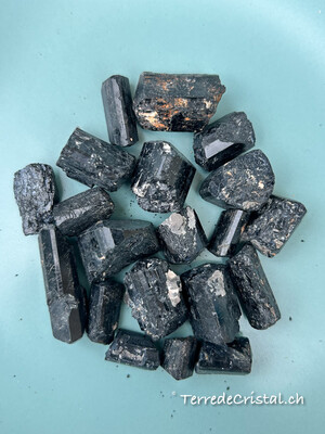 Lot de Tourmalines noire brutes - 100 gr