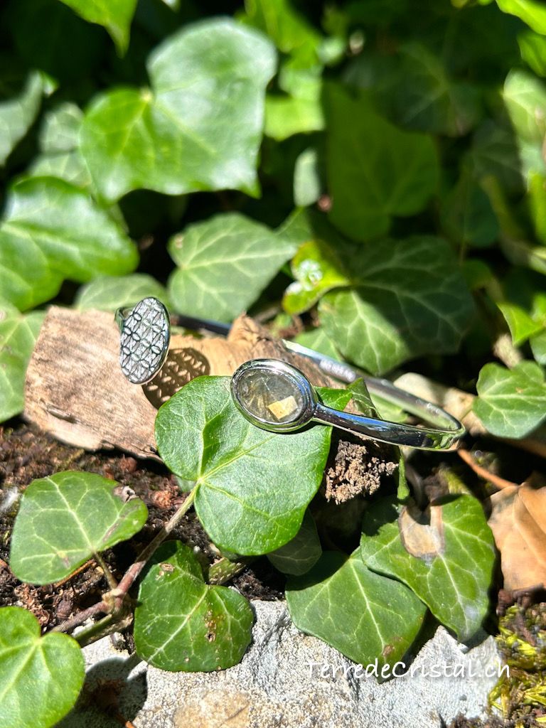 Bracelet fleur de vie et Labradorite dorée
