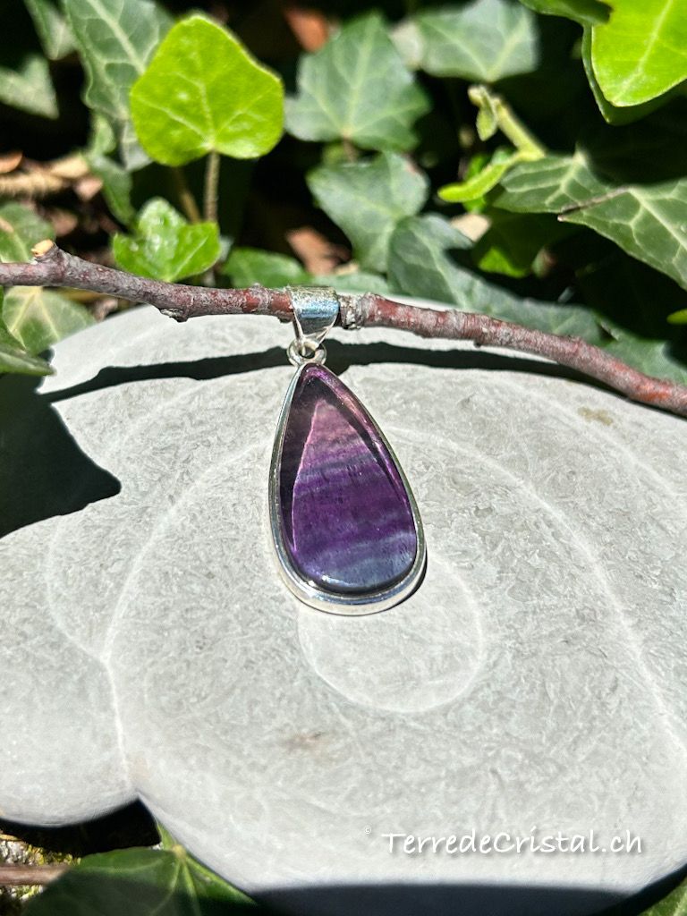 Pendentif en Fluorite arc-en-ciel