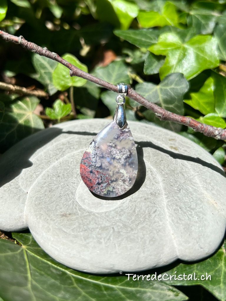 Pendentif en Agate mousse
