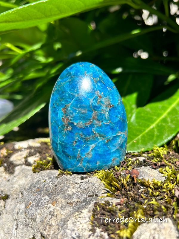 Menhir en Apatite bleue