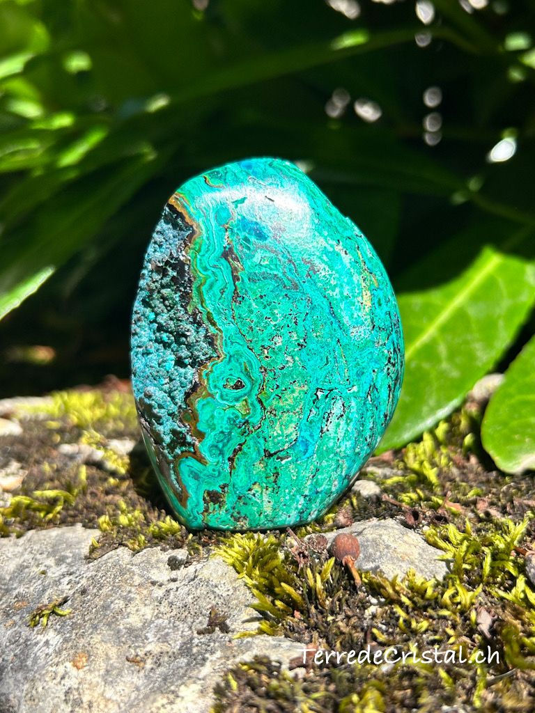 Menhir en Chrysocolle Malachite