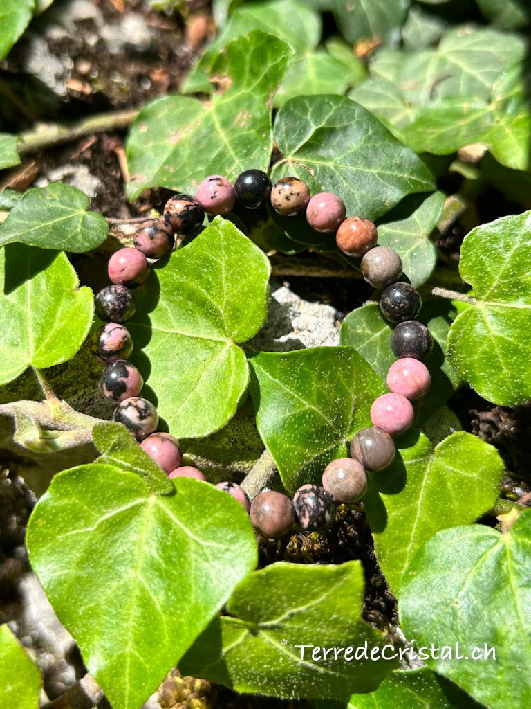 Bracelet en Rhodonite enfant 6 mm