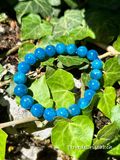 Bracelet en Apatite bleue 9-10 mm