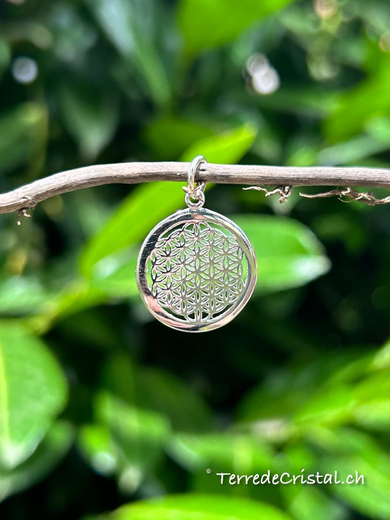 Pendentif Fleur de vie en argent 925