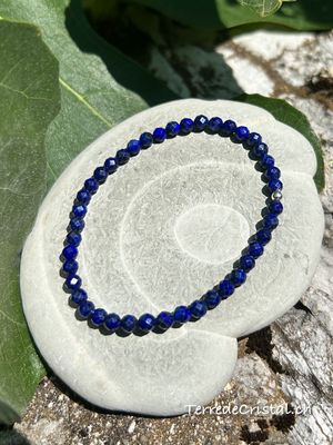 Bracelet en Lapis-Lazuli facetté 4mm