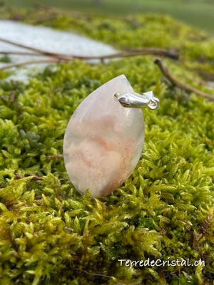 Pendentif en Agate fleur