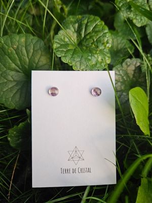 Clous d'oreilles en Fluorite arc-en-ciel Clous d'oreilles en Fluorite arc-en-ciel