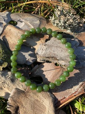 Bracelet en Jade néphrite 6 mm