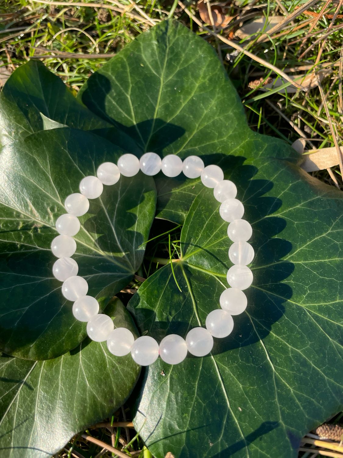 Bracelet en Mangano-calcite 8 mm