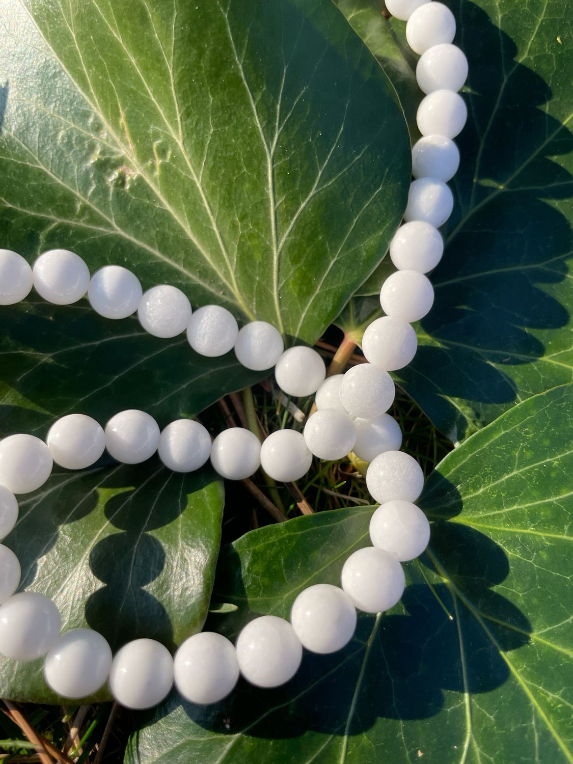 Rang de Jade blanc 8 mm