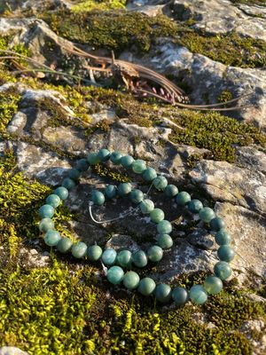 Rang d'Agate mousse mate 8 mm