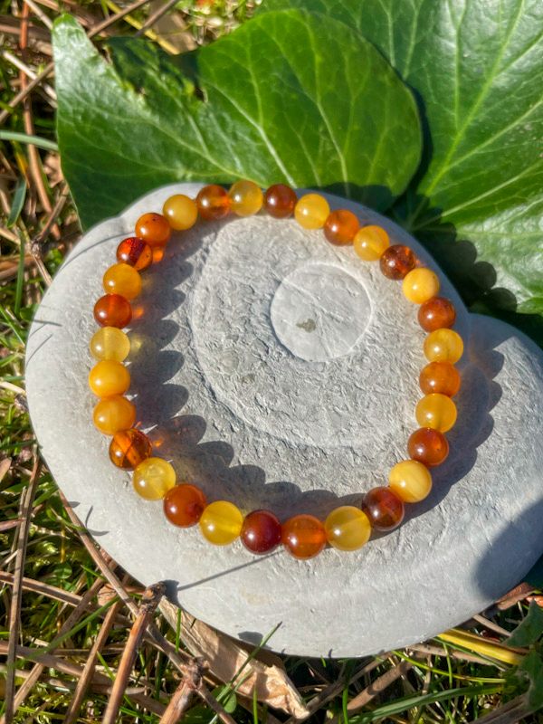 Bracelet en Ambre mixte 6 mm