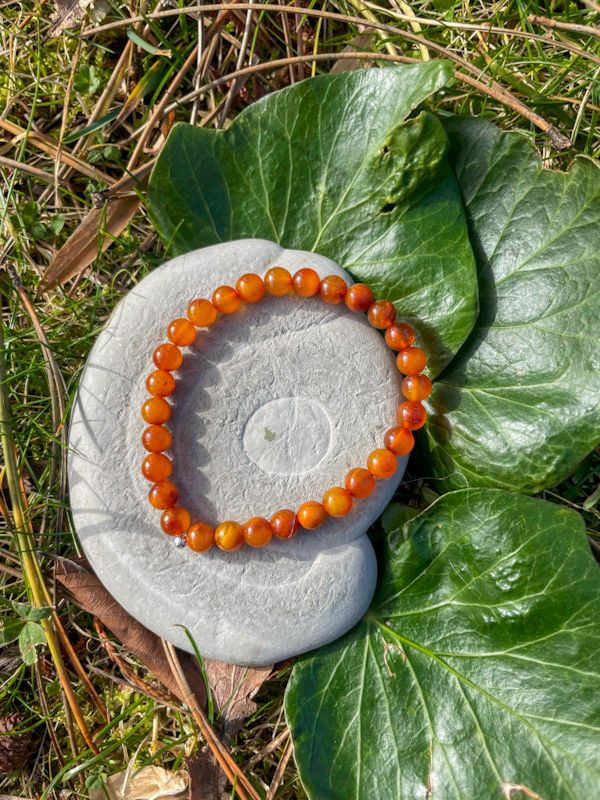 Bracelet en Ambre  6 mm
