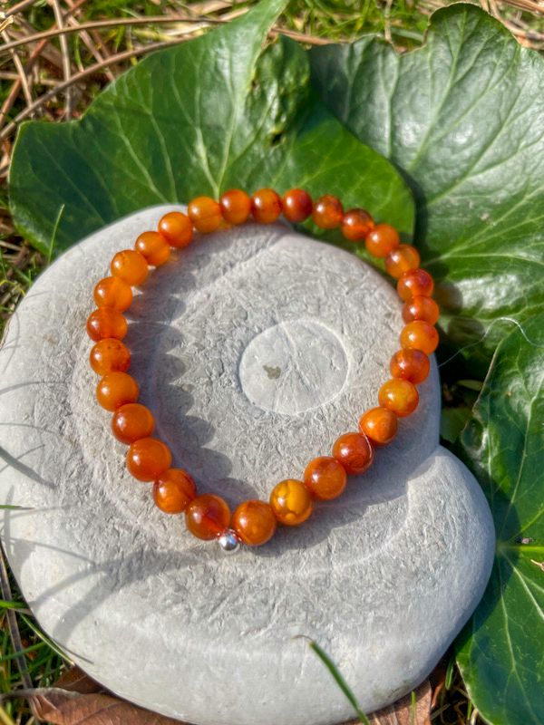 Bracelet en Ambre  6 mm