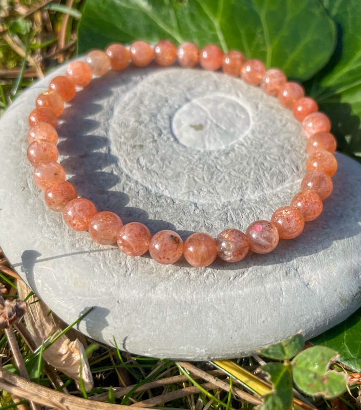 Bracelet en Pierre du Soleil 6 mm