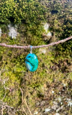 Pendentif en Chrysocolle Malachite