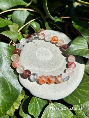 Bracelet en Quartz hématoïde 8-9-10 mm