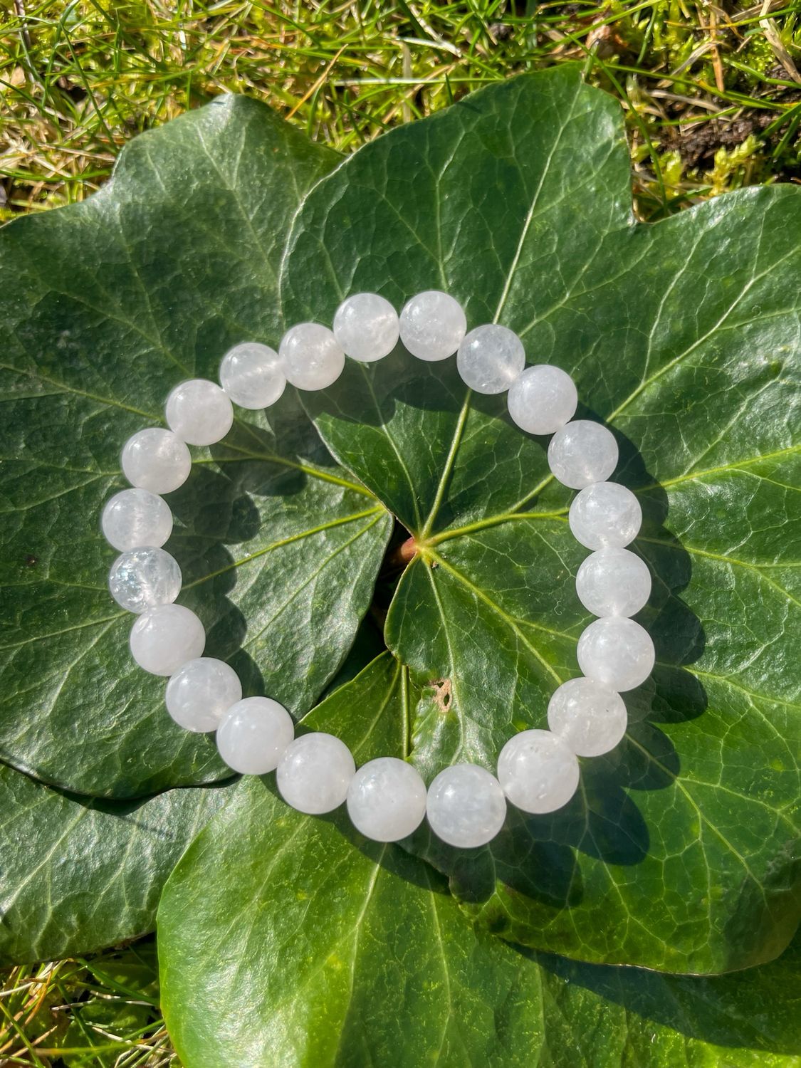 Bracelet en Jade blanc 8 mm