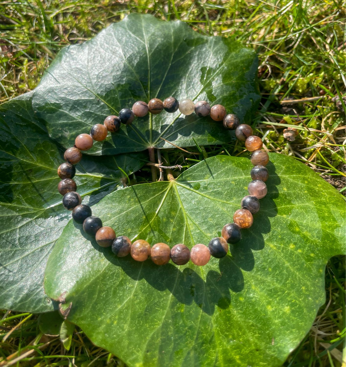 Bracelet en Chiastolite 4mm