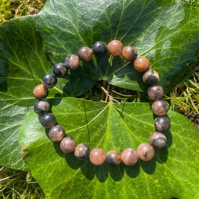 Bracelet en Chiastolite 8mm