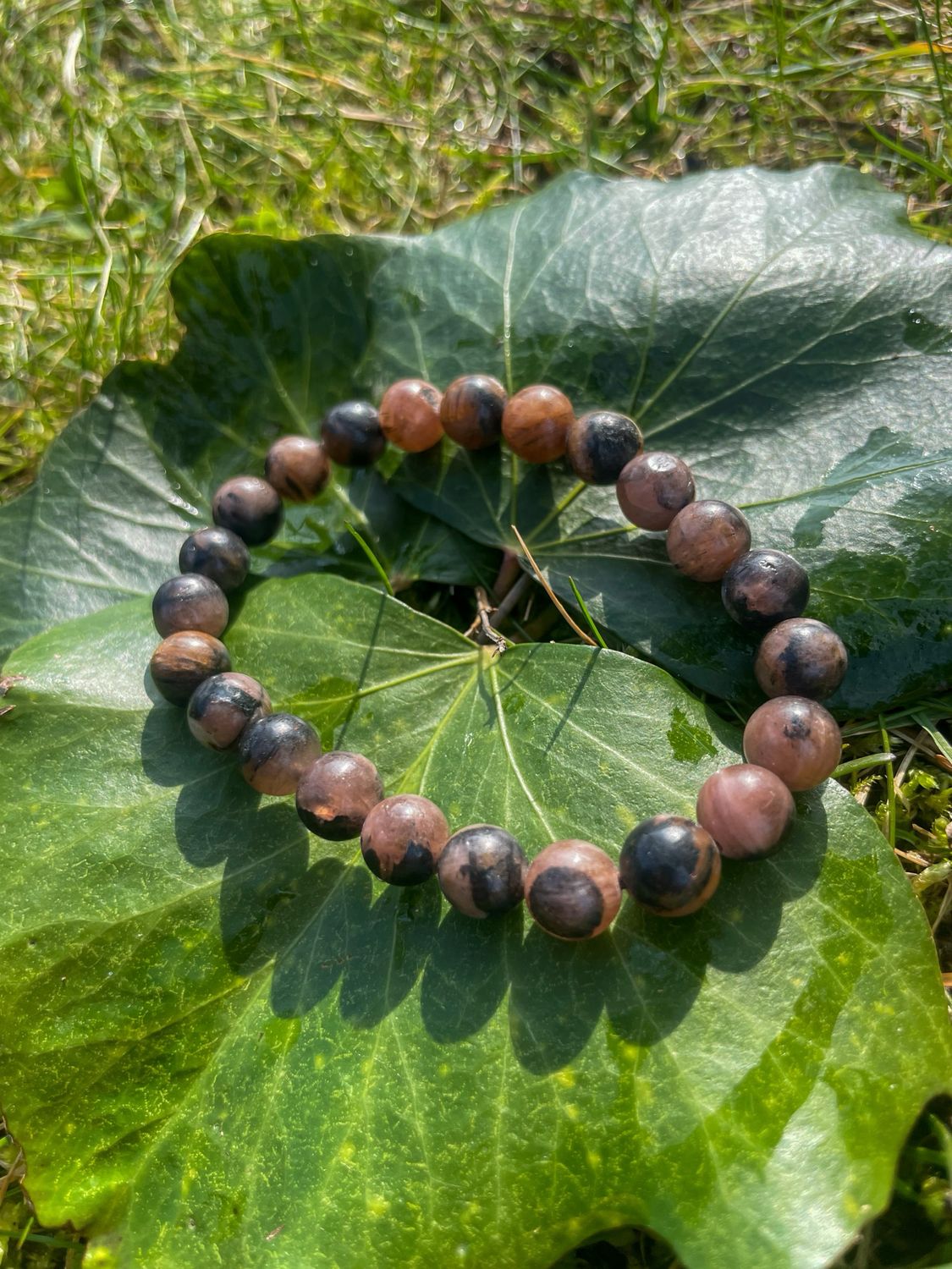 Bracelet en Chiastolite 8mm