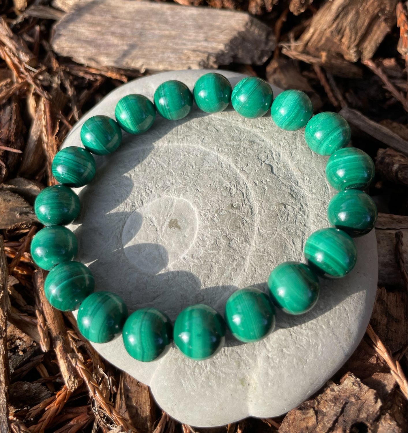 Bracelet en Malachite 10 mm