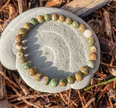 Bracelet en Rhyolite 6 mm