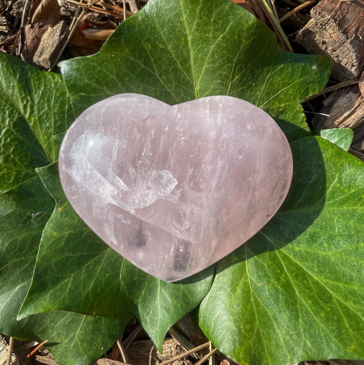 Coeur en Quartz rose