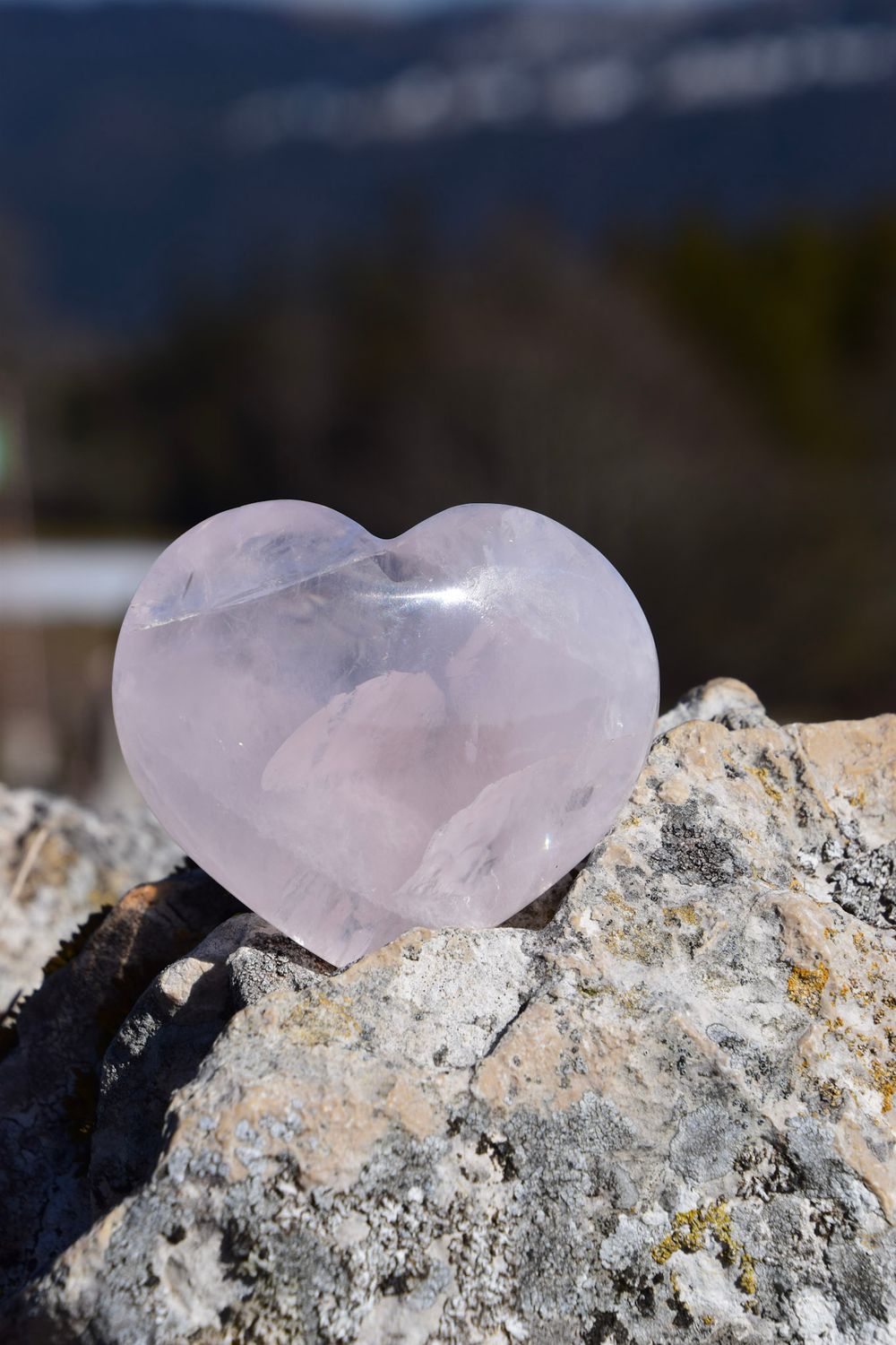 Coeur en Quartz rose