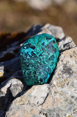 Galet en Malachite Chrysocolle