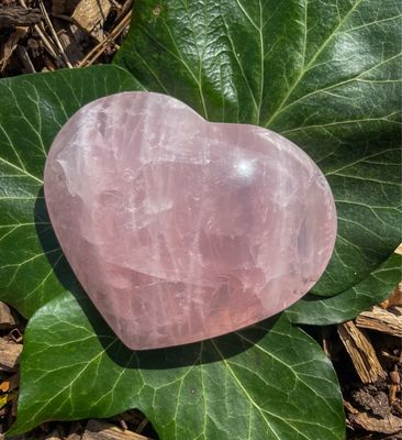 Coeur en Quartz rose