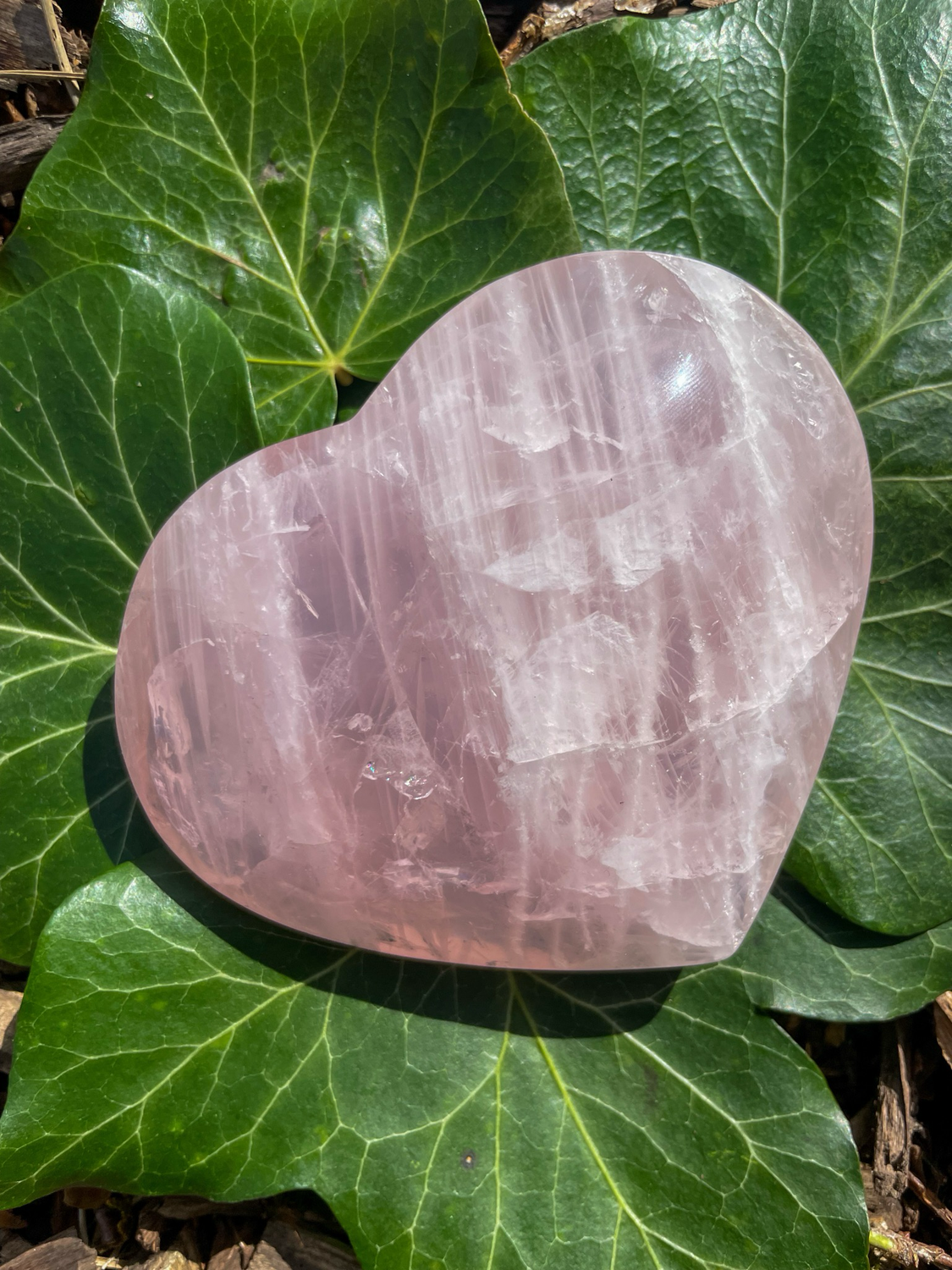 Coeur en Quartz rose