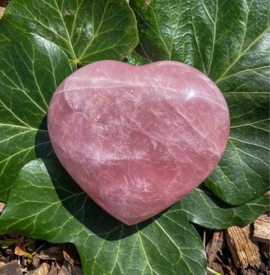 Coeur en Quartz rose