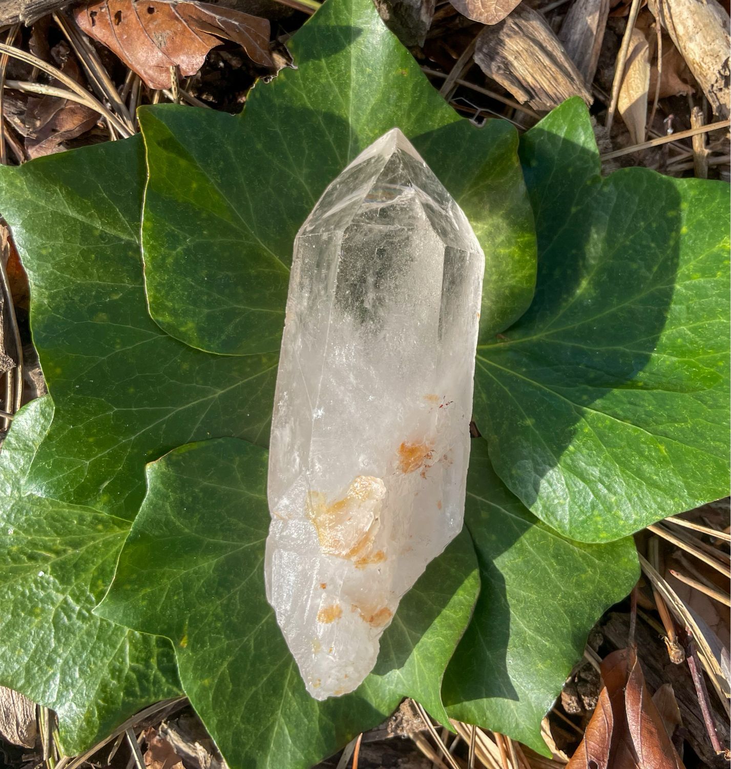 Pointe de Cristal de roche brute