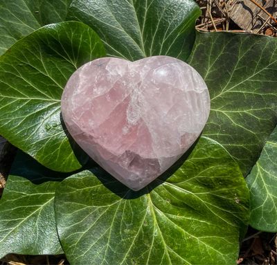 Coeur en Quartz rose