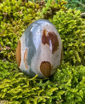Oeuf en Jaspe polychrome