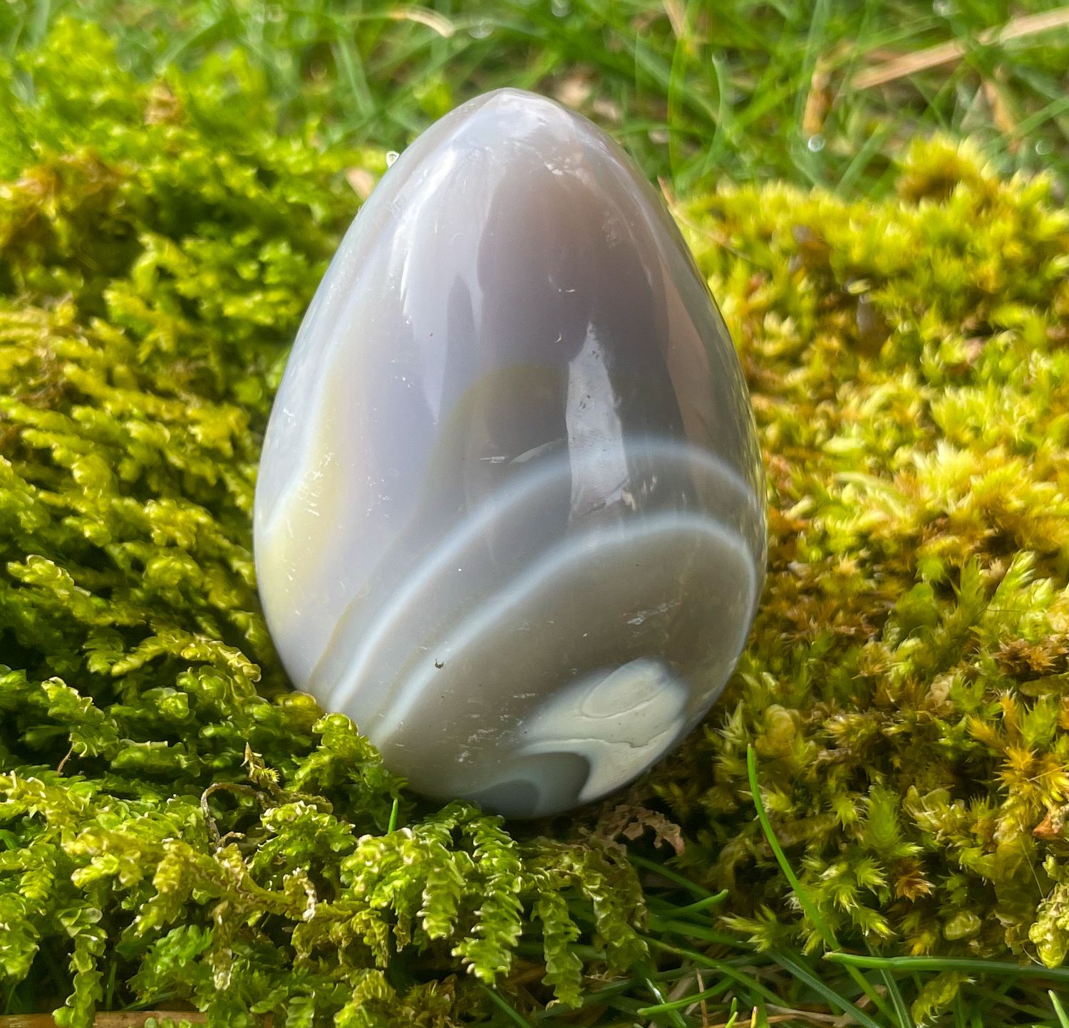 Œuf en Agate bleue