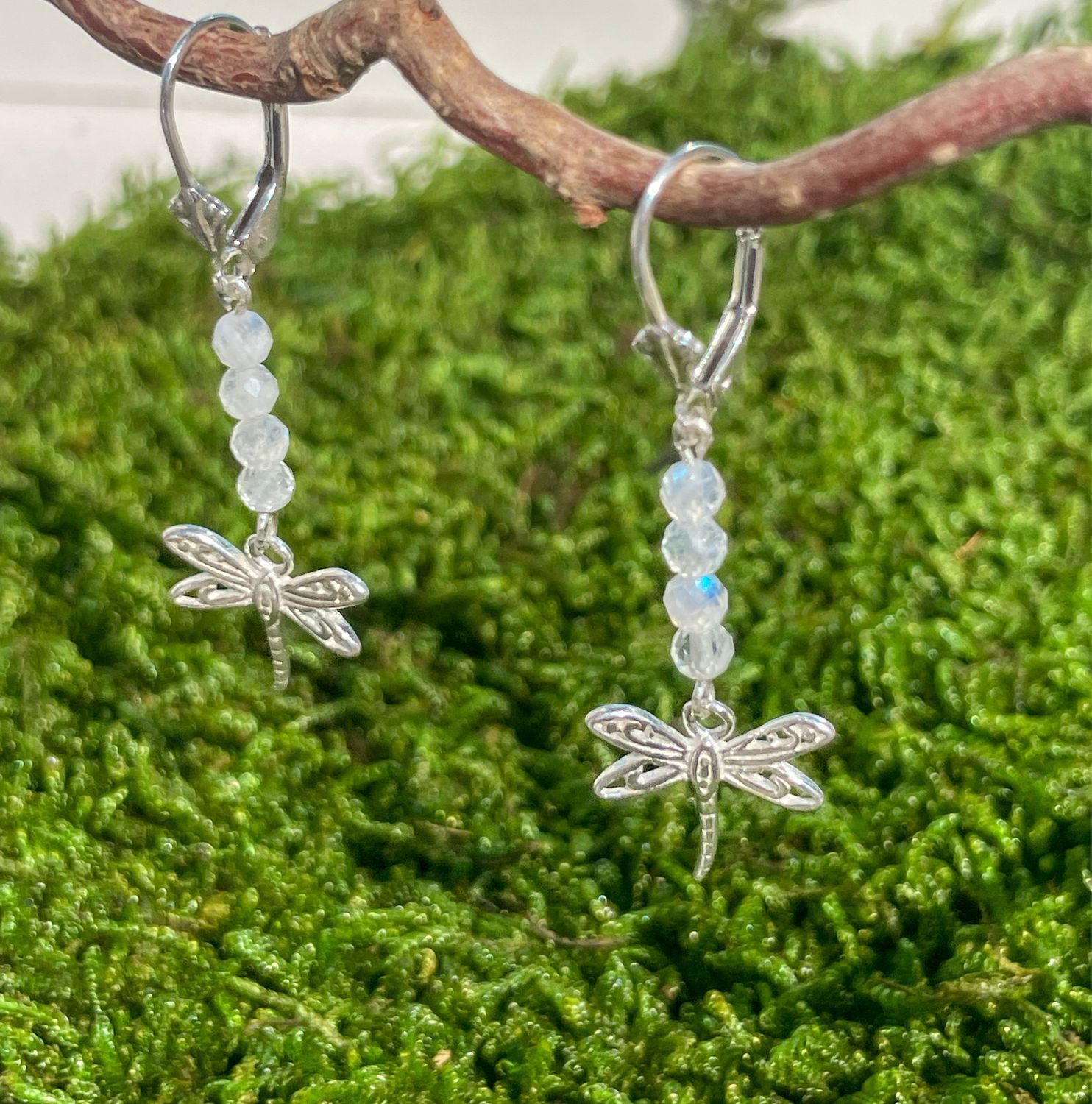 Boucles d’oreilles&quot;Libellule&quot; en argent 925