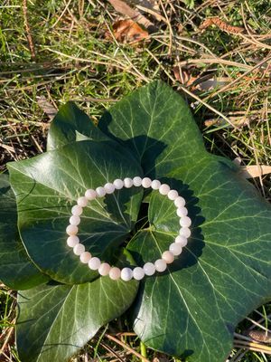 Bracelet en Mangano-calcite 6 mm