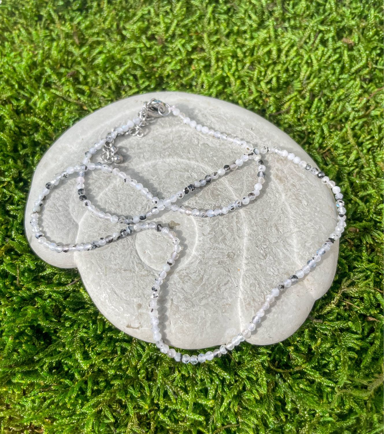 Collier en Quartz tourmaline 2mm